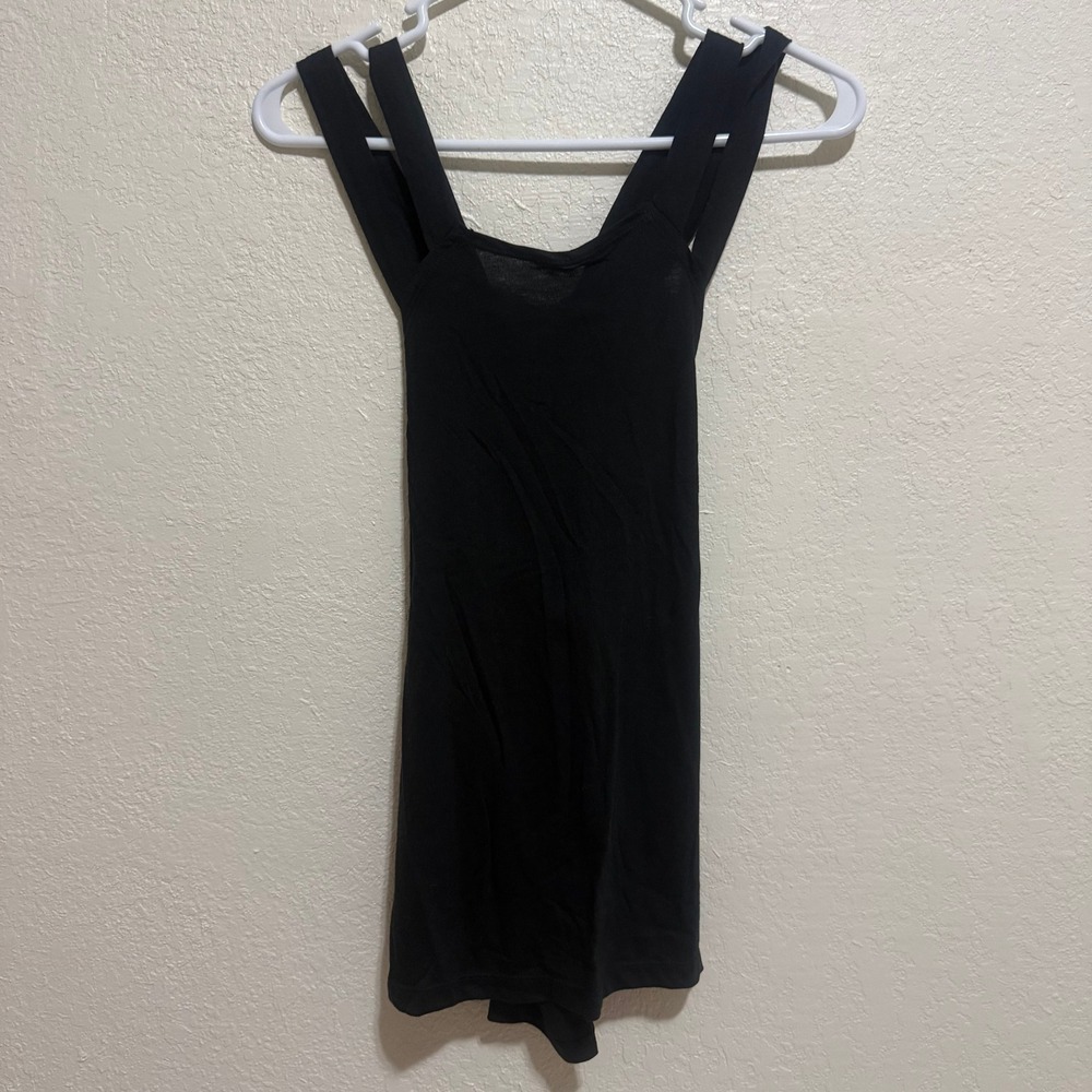 Fabletics Aldis Tank Top Womens XS Black Woven Multi Strap Back Activewear NEW